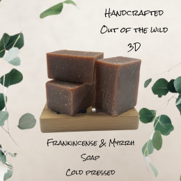 Frankincense & Myrrh Soap- 3 pack (Free bamboo soap holder)